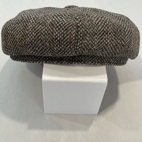 ~ Vintage Pendleton* Sm Wool Driving Cap* Brown Newsboy Plaid Tweed Hat Vtg GUC* - Picture 11 of 13